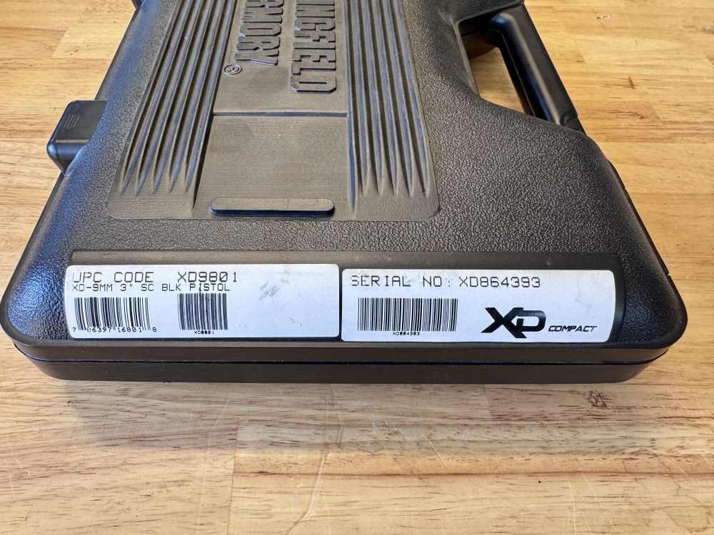 New Springfield 9mm 3" XD Sub - Compact.  No Reserve, Low Starting Price-img-0