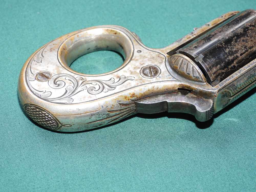 James Reid My Friend Knuckle Duster Revolver .22 RF Pistol Antique Old West-img-7