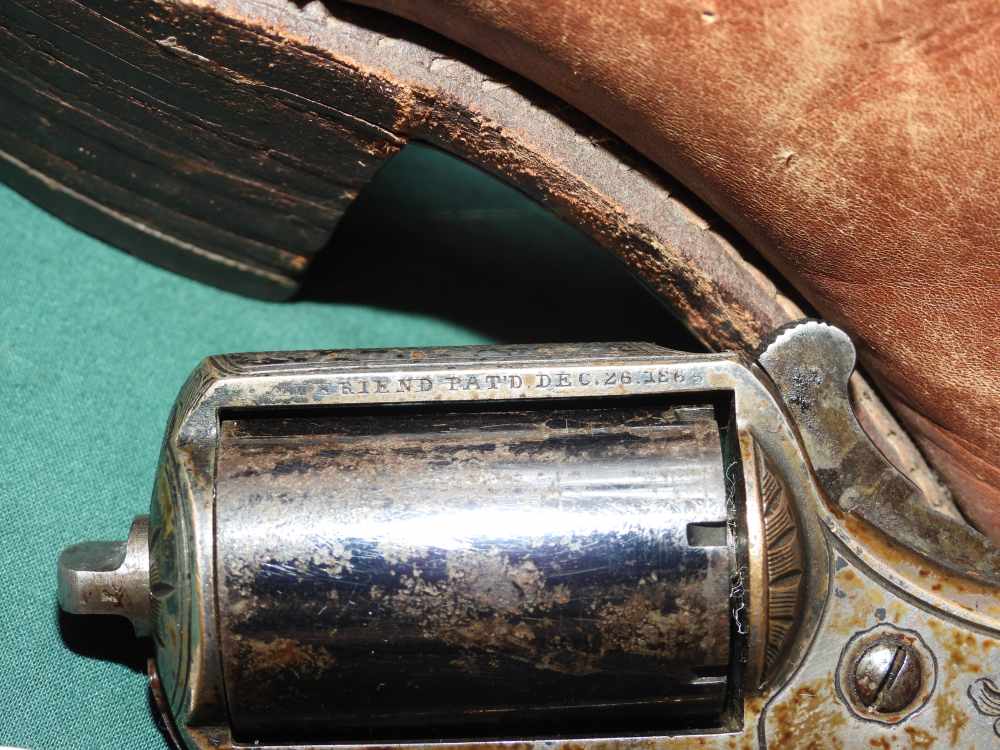 James Reid My Friend Knuckle Duster Revolver .22 RF Pistol Antique Old West-img-3