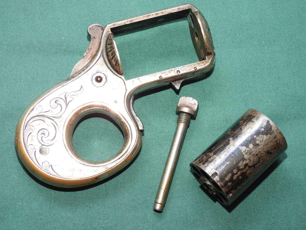 James Reid My Friend Knuckle Duster Revolver .22 RF Pistol Antique Old West-img-13
