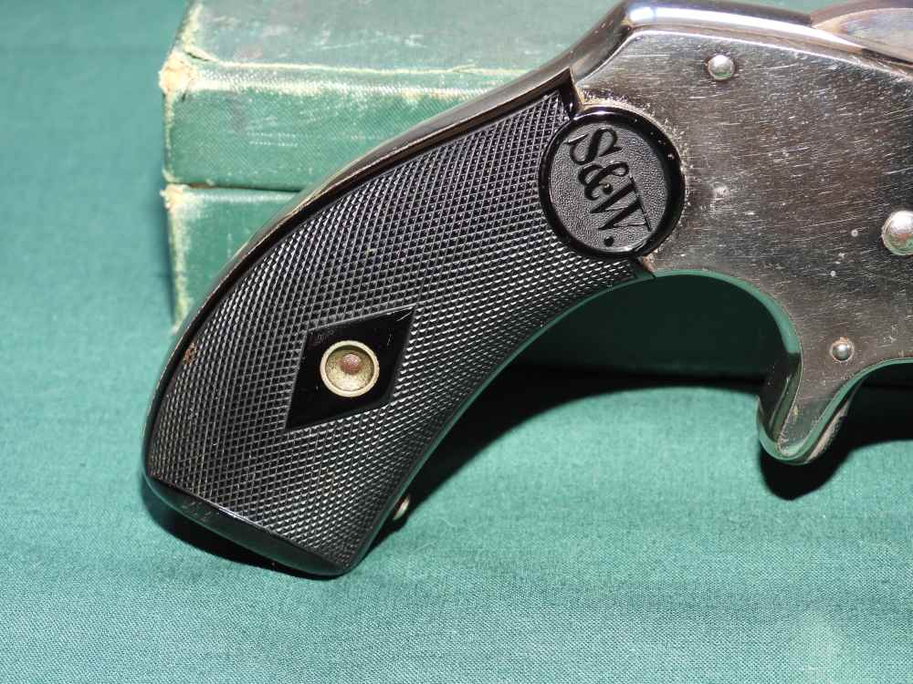 Smith & Wesson .38 Single Action 2nd Model Top Break Revolver & Box Antique-img-1