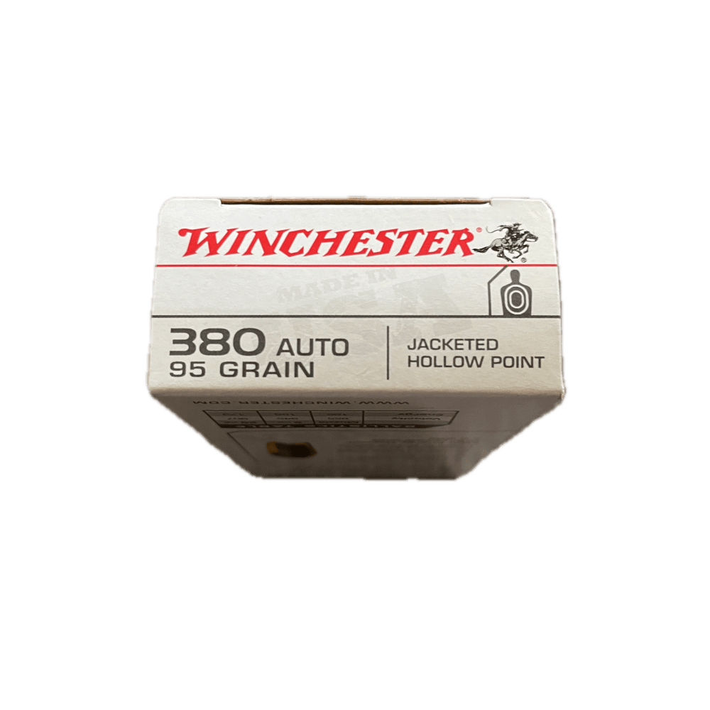 Winchester 380 ACP Auto 95 GR Jacketed Hollow Point HP 50 Round PISTOL AMMO-img-1