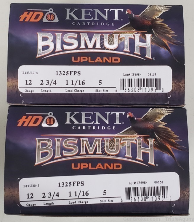 Kent Bismuth Upland 12ga 2 3/4in 5 shot 1325fps lot of 50rds B12U30-5-img-0