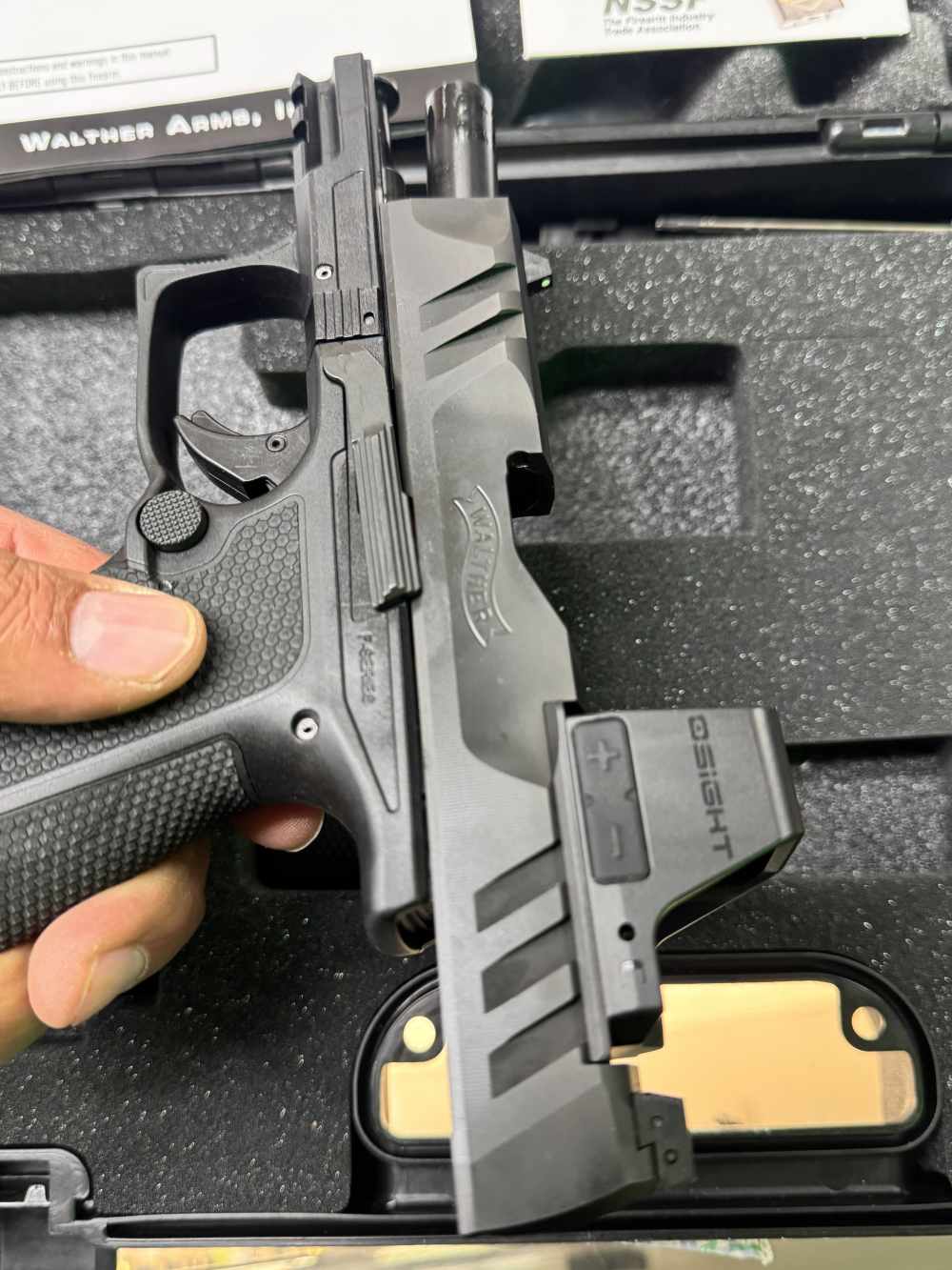Walther PDP F-series 9mm pistol O-sight C Green dot! in case -img-12