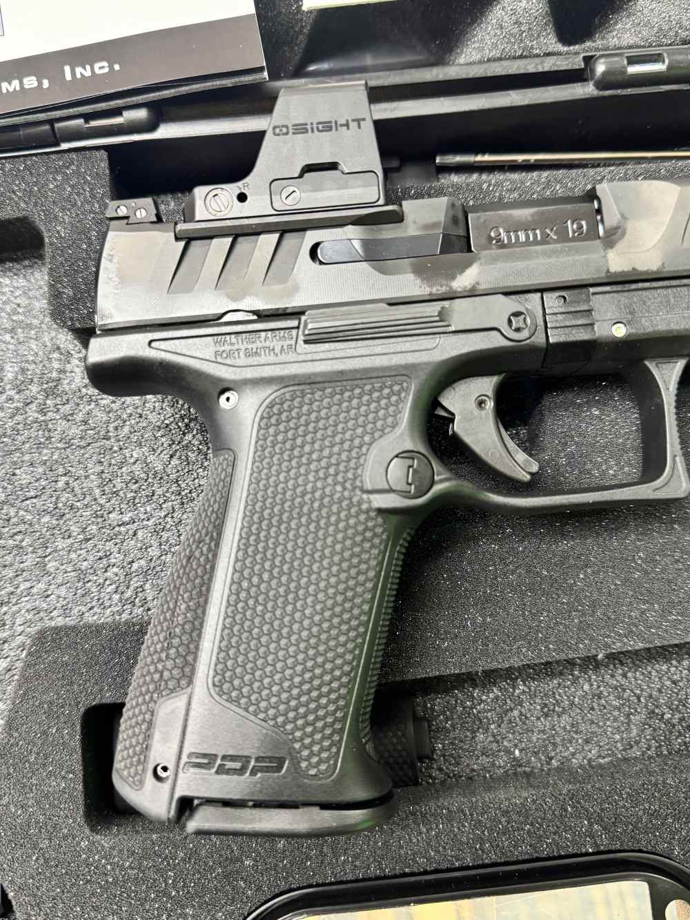 Walther PDP F-series 9mm pistol O-sight C Green dot! in case -img-4