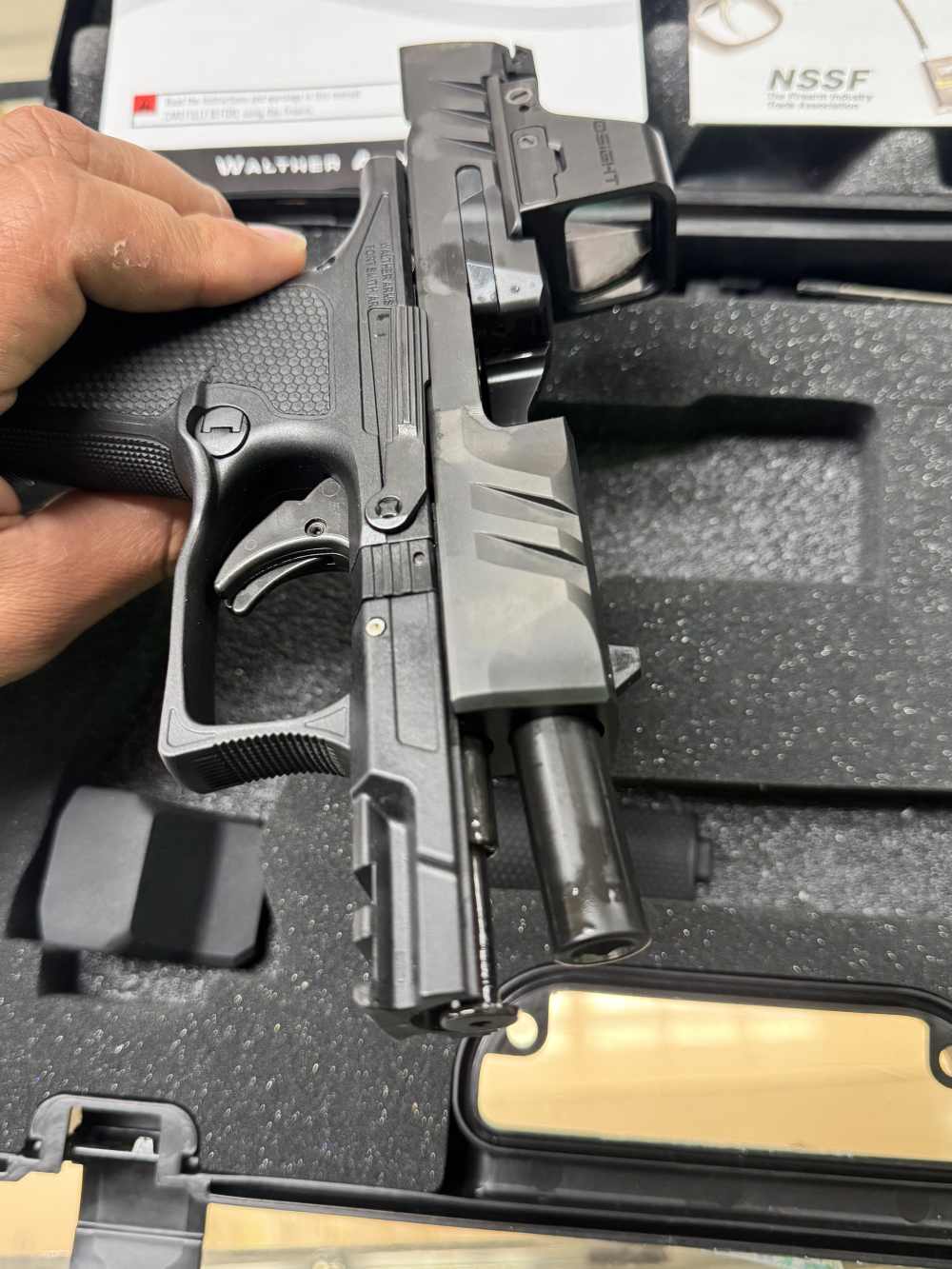 Walther PDP F-series 9mm pistol O-sight C Green dot! in case -img-7