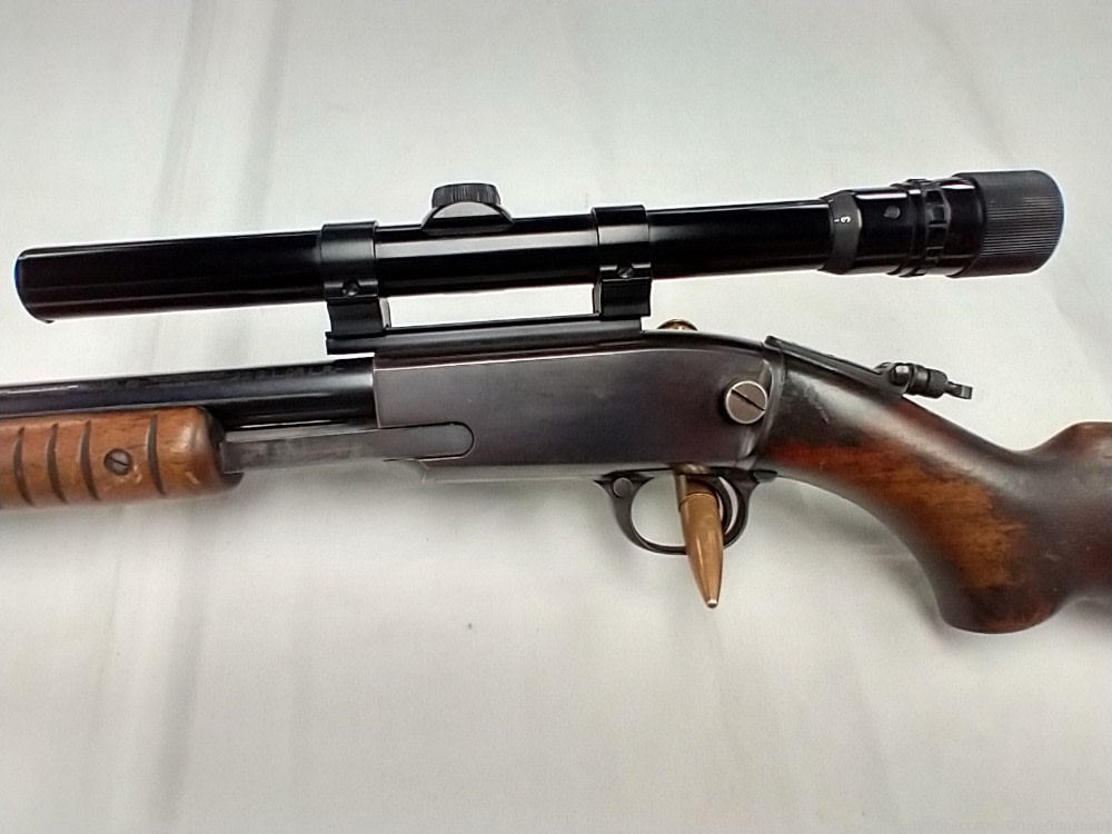 1933 Winchester Model 61 22S,L,LR 24" Pump-Action Rifle w/Weaver Scope-img-1