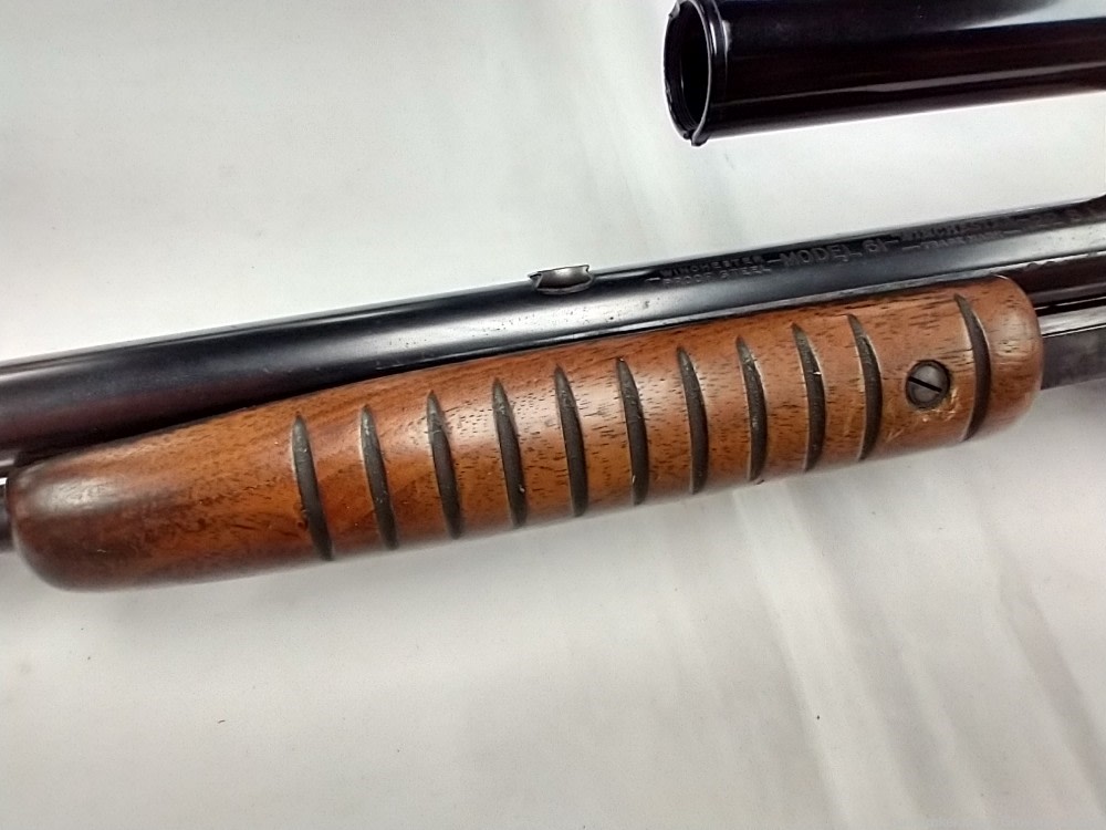 1933 Winchester Model 61 22S,L,LR 24" Pump-Action Rifle w/Weaver Scope-img-11