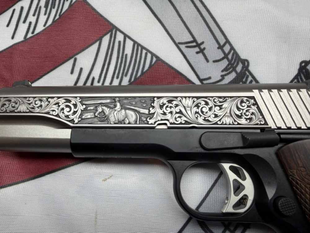 RUGER SR1911 45 ACP 5in 8rd Stainless Steel Western Engraved Pistol-img-16