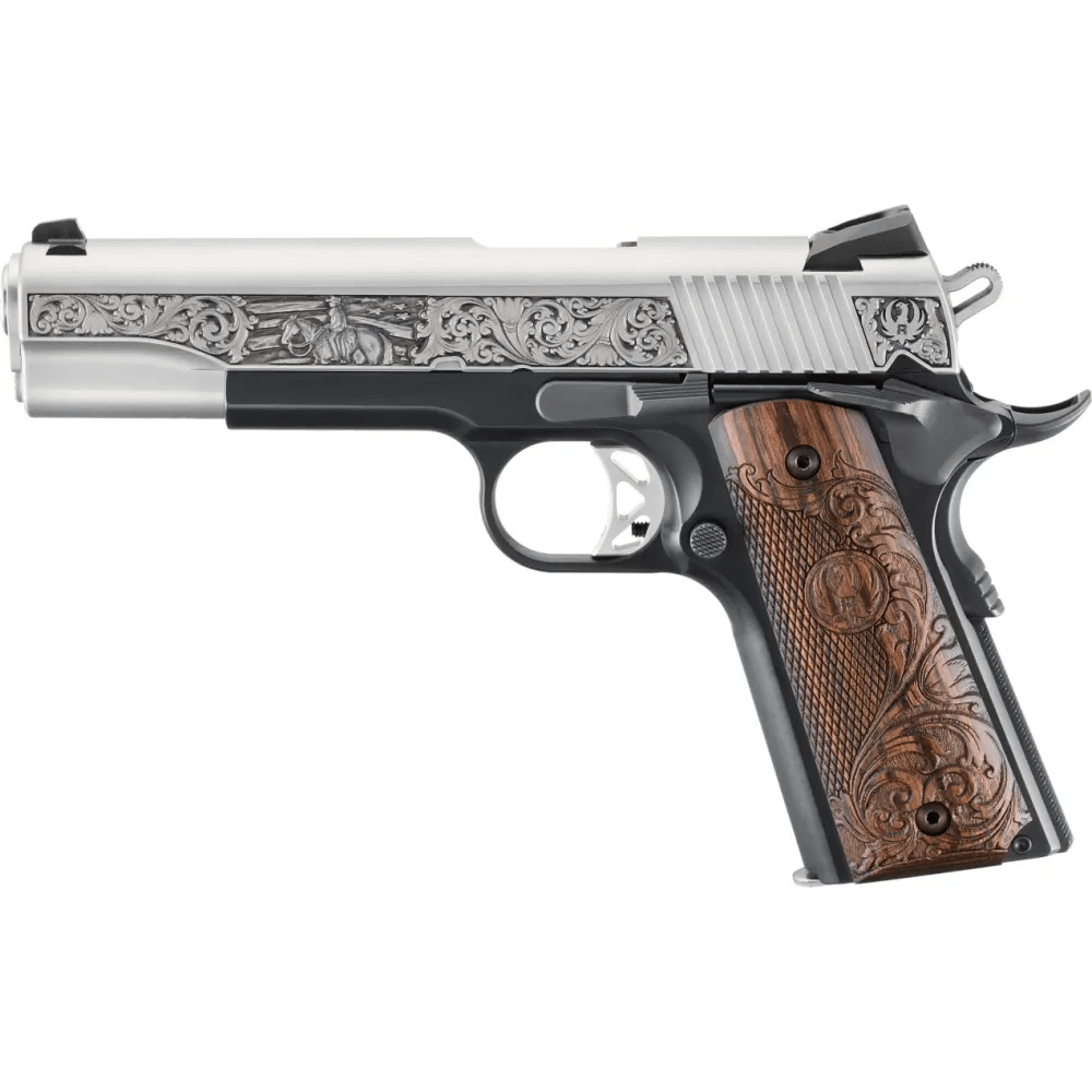 RUGER SR1911 45 ACP 5in 8rd Stainless Steel Western Engraved Pistol-img-19