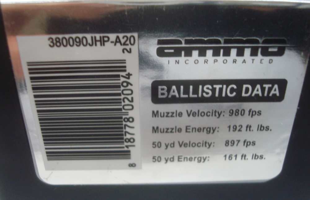 100 Ammo Inc .380 JHP 90 gr Hollow Point 380090JHP New ammunition NOS-img-3