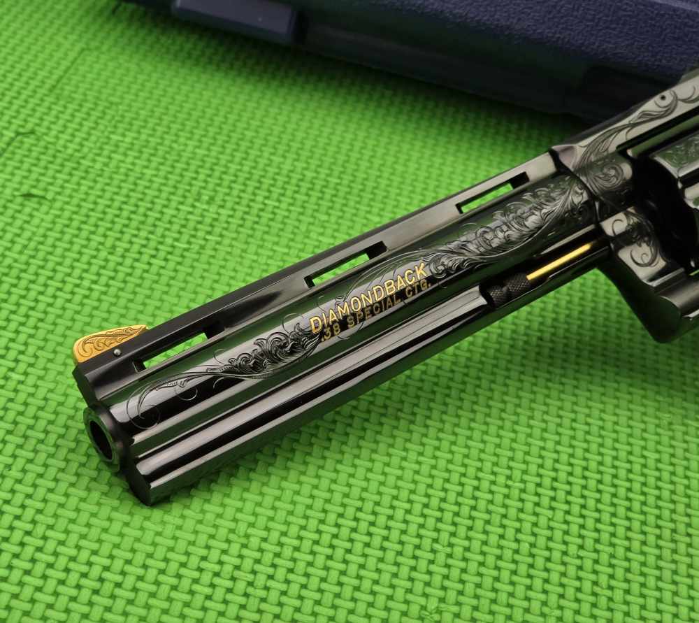 COLT DIAMONDBACK 38 SPL 6" MASTER ENGRAVED BY TOM HARVEY BORN 1968-img-5