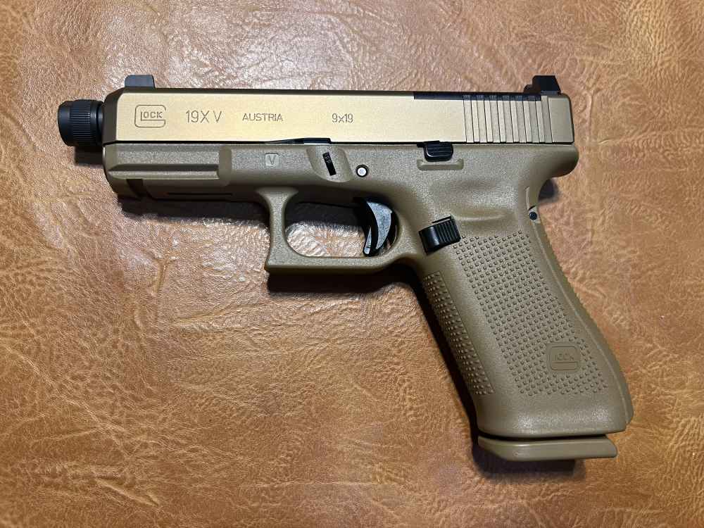 Glock 19X V MOS Threaded Barrel Optic Ready 19+1 Tall Sights 1/2x28-img-1