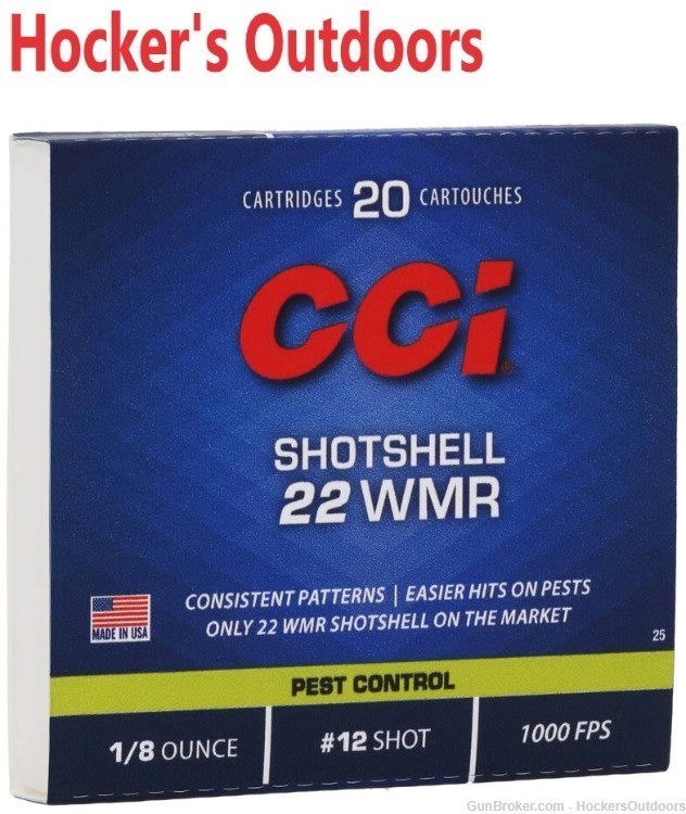 20 Rounds CCI .22 WMR Shotshell 0025 -img-0