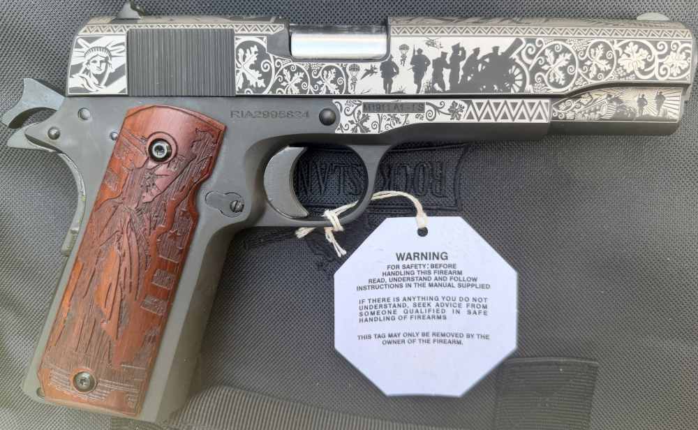 Armscor / RIA 1911 A1 * CUSTOM ENGRAVED MILITARY TRIBUTE*-img-0
