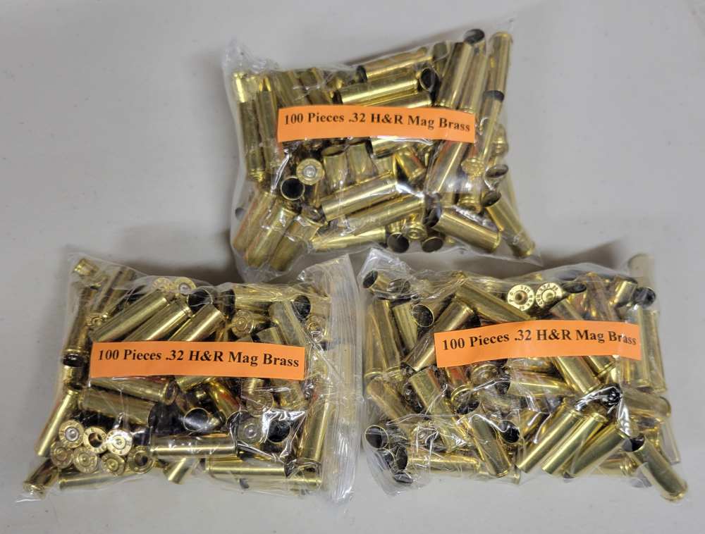 32 H&R magnum once fired brass lot of 300 pieces-img-0