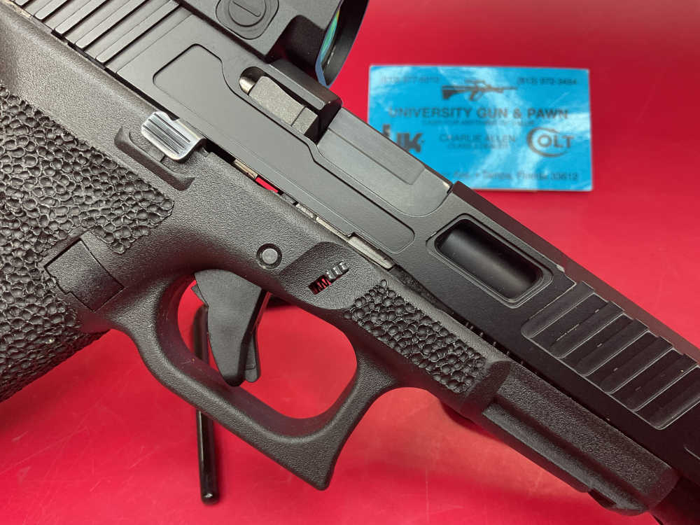 Custom Glock 47 Gen 4 9mm 4.5” Ported Barrel - Stippled Grip & Red Dot -img-15