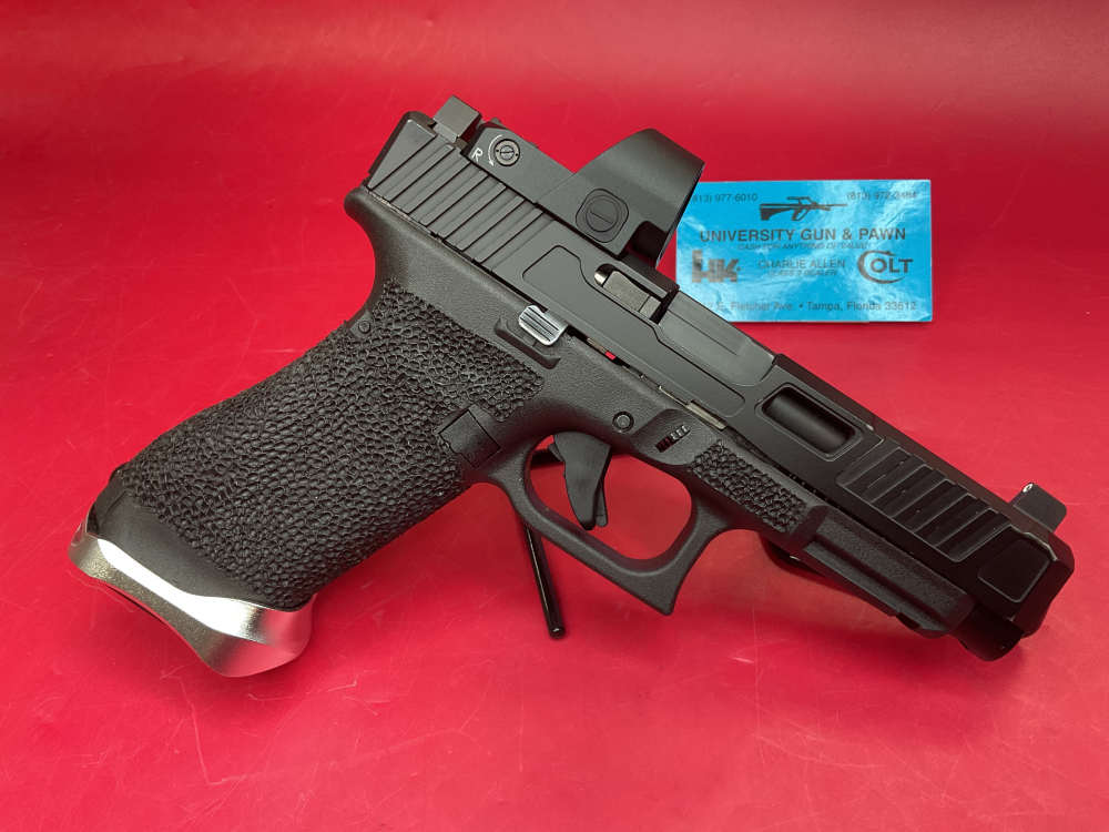 Custom Glock 47 Gen 4 9mm 4.5” Ported Barrel - Stippled Grip & Red Dot -img-12