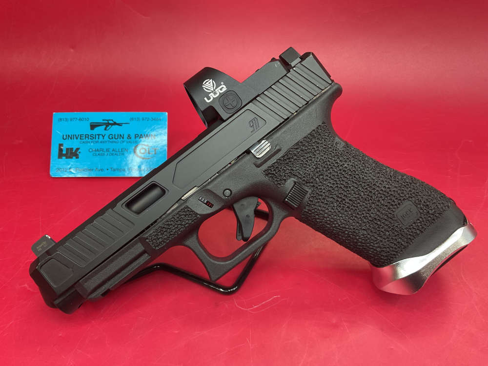 Custom Glock 47 Gen 4 9mm 4.5” Ported Barrel - Stippled Grip & Red Dot -img-0