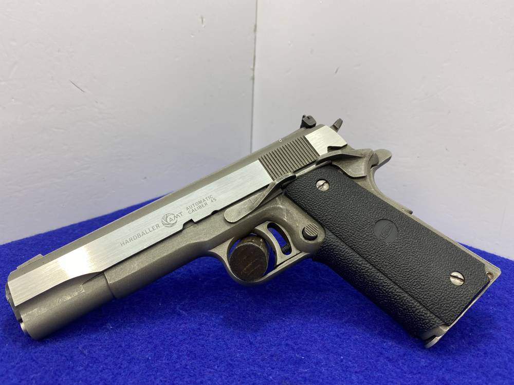 AMT Hardballer .45 ACP SS 5" *FIRST PRODUCTION ALL-STAINLESS STEEL 1911*-img-3