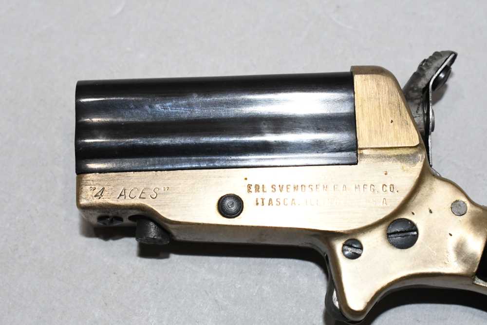 Scarce Erl Svendsen 4 Aces 22 Short Sharps Derringer W Orig Box-img-6