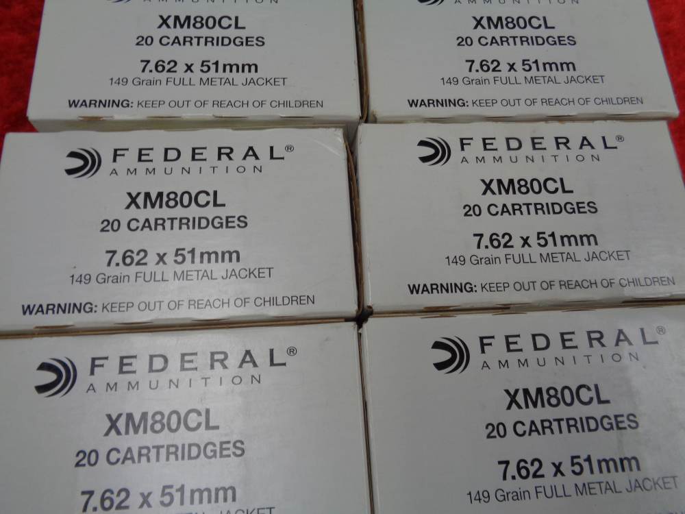 160 RDS Federal 7.62x51 7.62 Nato M80 149 Gr FMJ Ammo Ammunition 8 Boxes -img-2