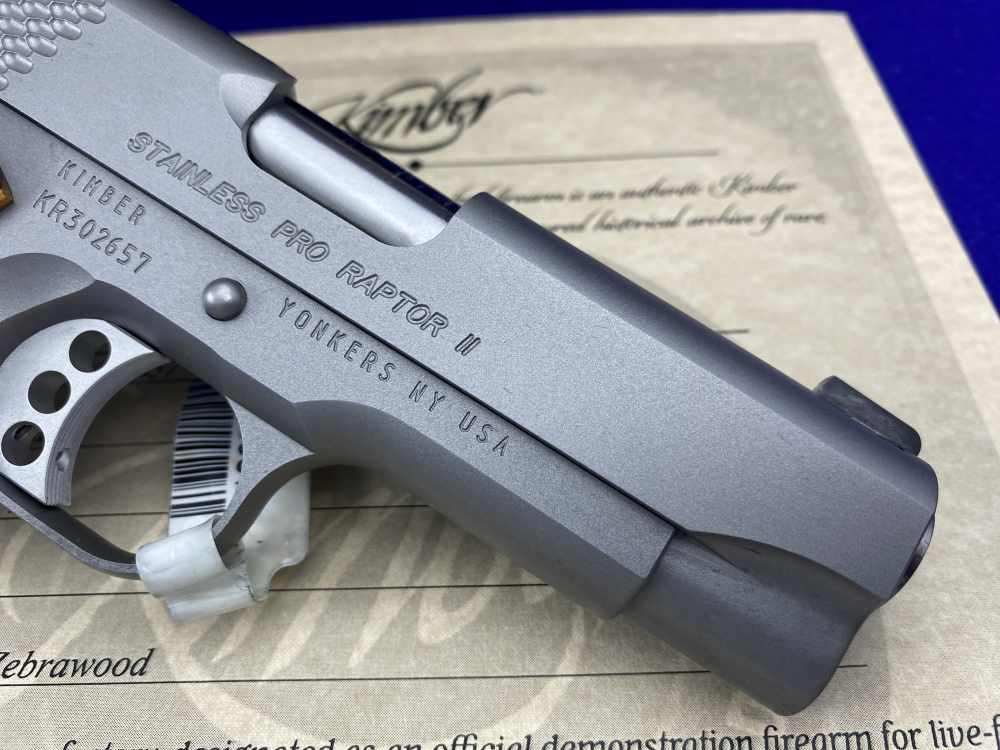 Kimber Stainless Pro Raptor II *KIMBER RETAINED FACTORY DEMO GUN* #KR302657-img-16