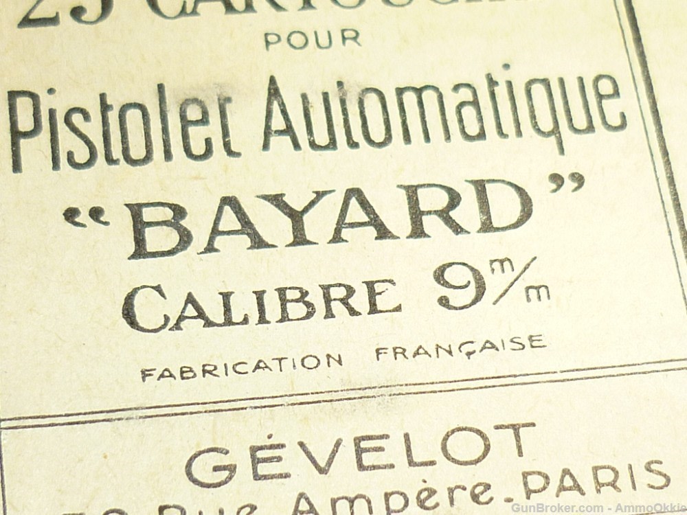 25rd  - FRENCH SEALED BOX  - 380 ACP GEVELOT Bayard 9mm Short Auto Pieper-img-17