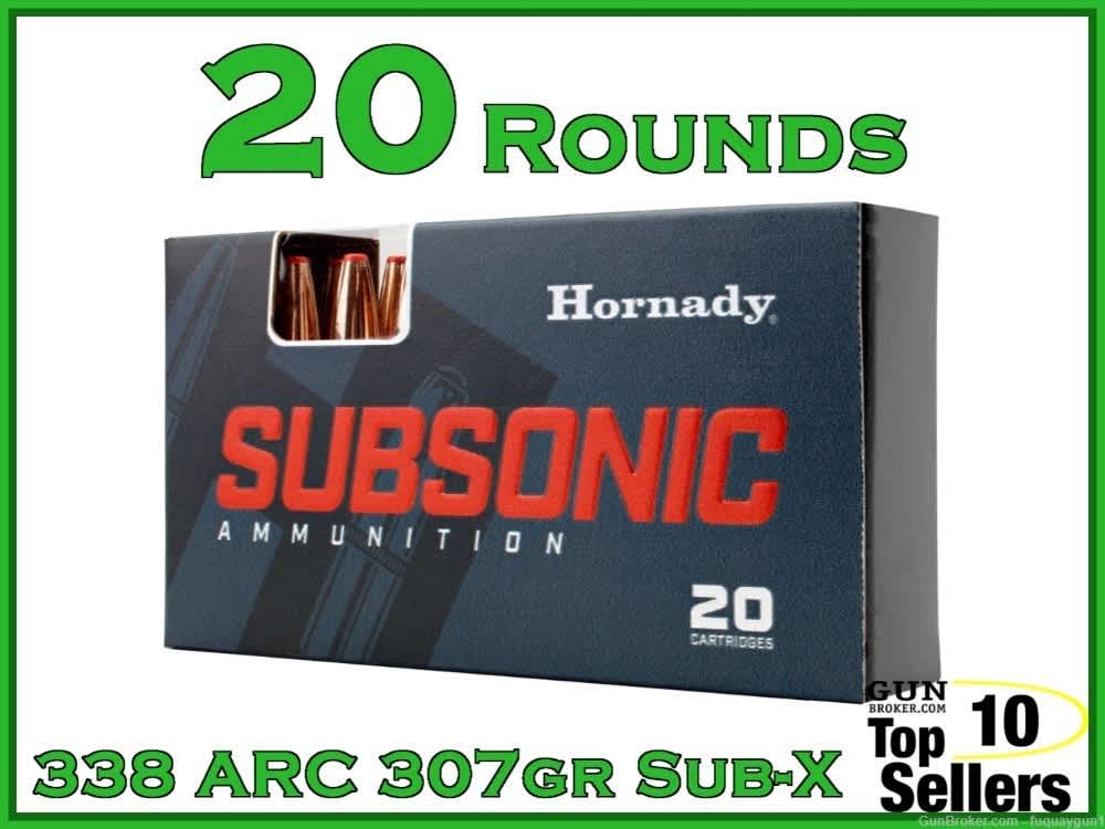 Hornady Subsonic 338 ARC Ammo 307gr SUB-X -img-0