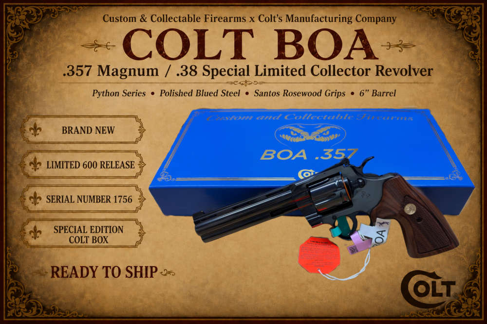 Colt BOA Revolver 6" 357 Mag Blued Python Series BOA-BP6WBB SN 1756-img-0