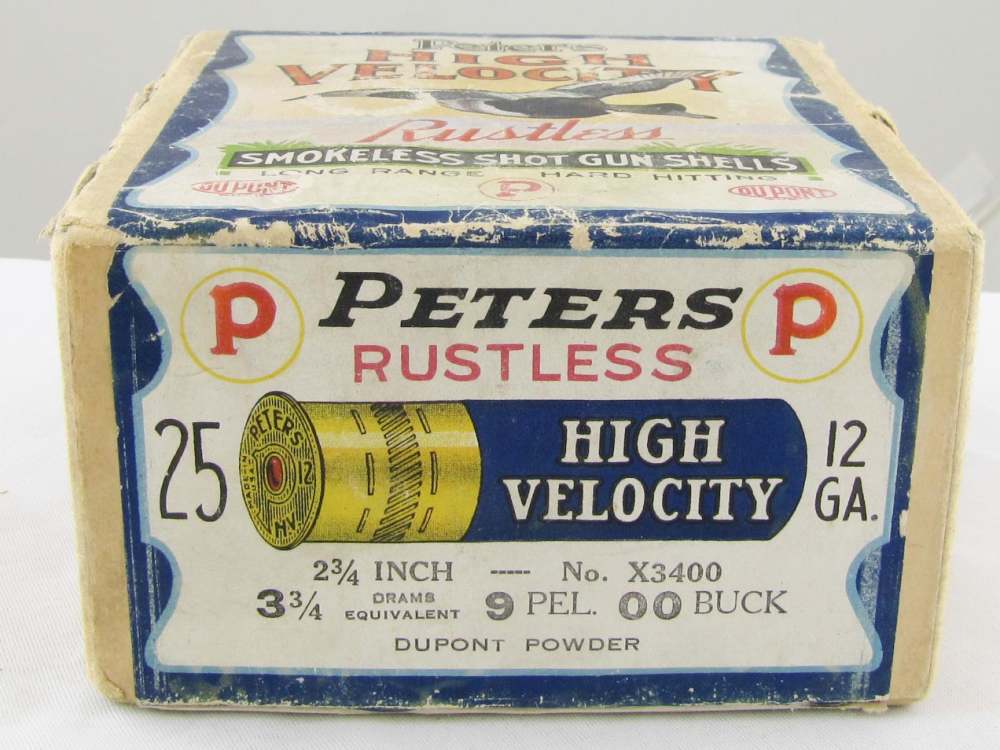 Peters High Velocity 12 Ga Sealed 2 Pc Blue Bill Box-img-2