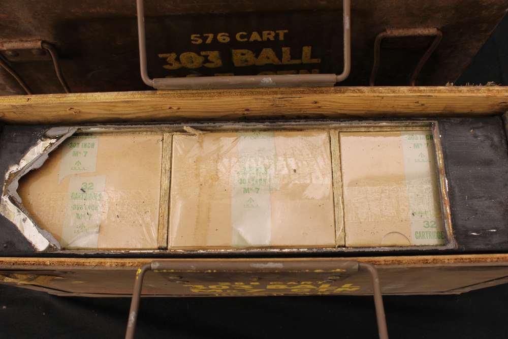 WWII British .303 Mk VII Ammo Lot 576 Rds In Matching Transport Crate Set-img-14