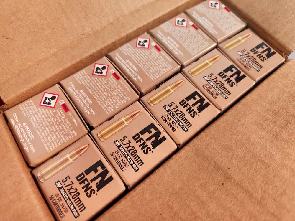 FN DEFENSE 5.7x28MM 30GR JHP 500RDS NEW! PENNY AUCTION!-img-0