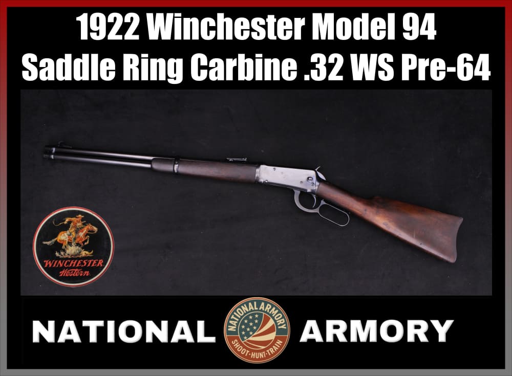 1922 Winchester Model 94 Saddle Ring Carbine .32 WS Pre-64 20" BBL SRC C&R-img-0