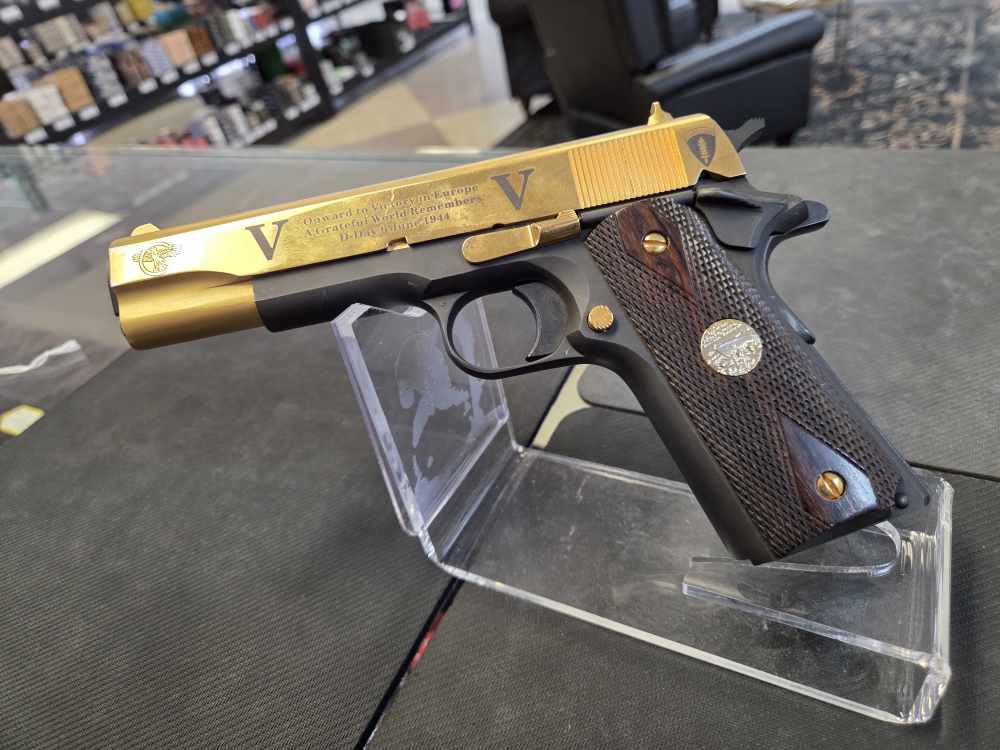 LIMITED COLT Colt Overlord Neptune D-Day Gold 1911 commemorative -img-4