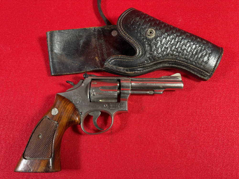 Smith & Wesson S&W 15-3 38 Special 4" Nickel Revolver w/ Holster-img-0
