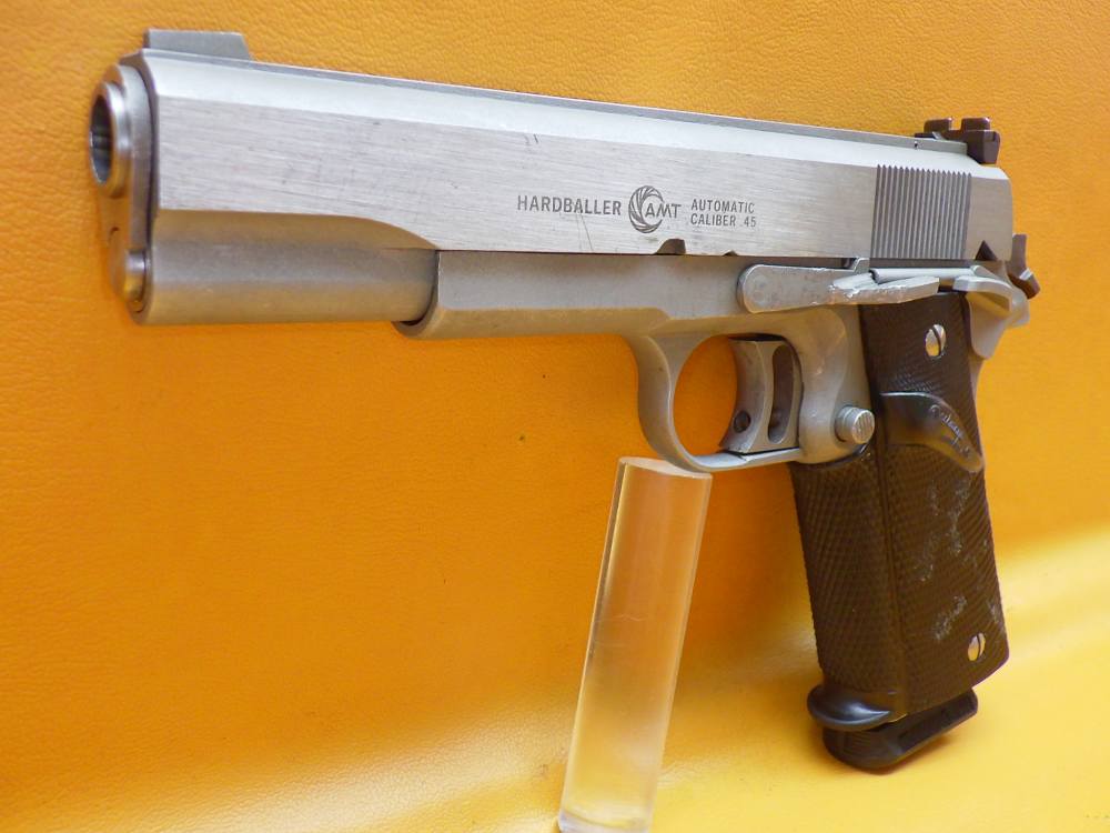 AMT Hardballer .45 ACP 5" Bbl Stainless 1911 Adj Sights Pachmayr Grip 8+1-img-22