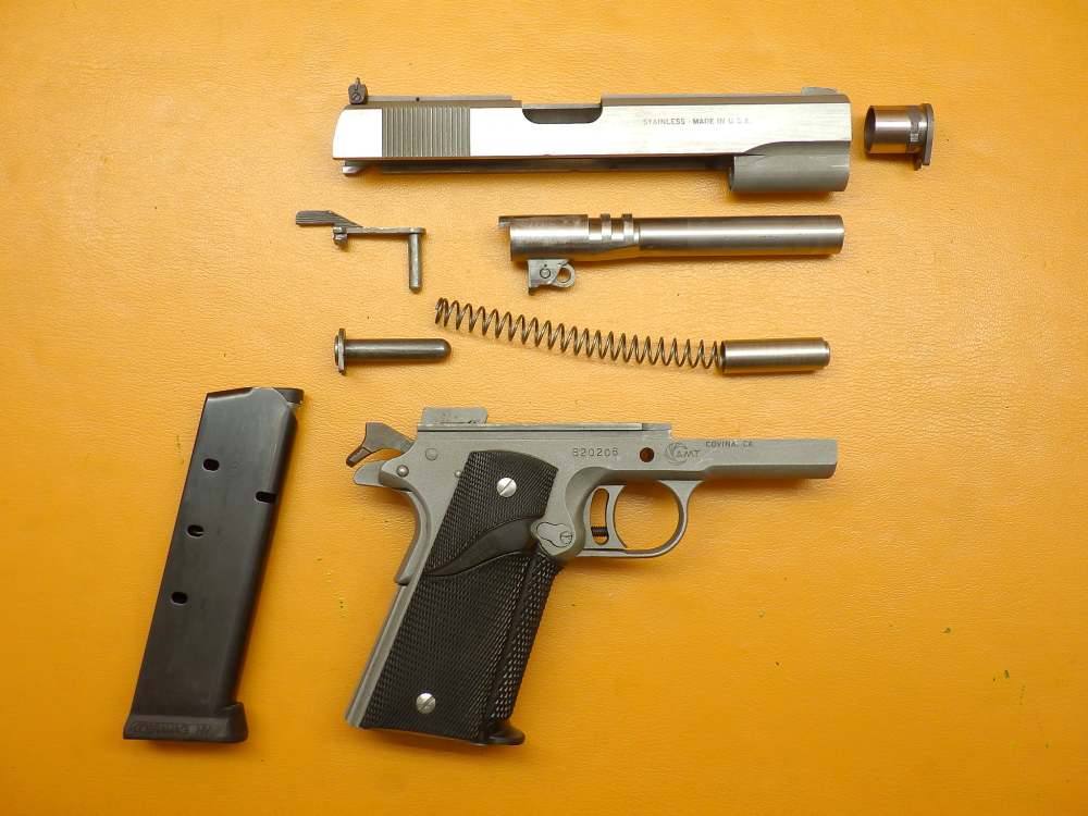 AMT Hardballer .45 ACP 5" Bbl Stainless 1911 Adj Sights Pachmayr Grip 8+1-img-30