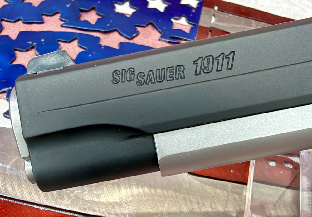 NIB SIG Sauer 1911 STX .45 ACP 5" Burled Maple Grips 2 Mags Two-Tone-img-15
