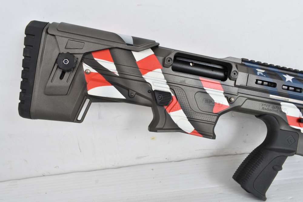 Panzer Arms BP12-G2 12ga Bullpup – 20" Barrel – Grey U.S. Flag – 2 Mags-img-5