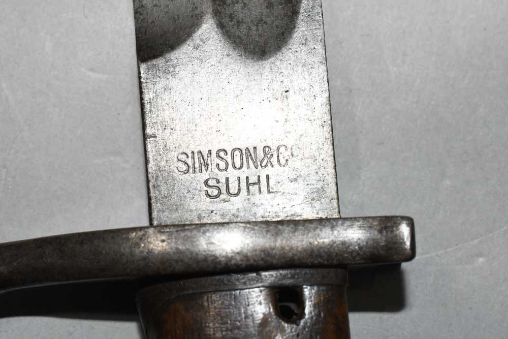 Simson & Co Suhl Model 98/05 Saw Back Blade Bayonet W Scabbard 1914 READ-img-8