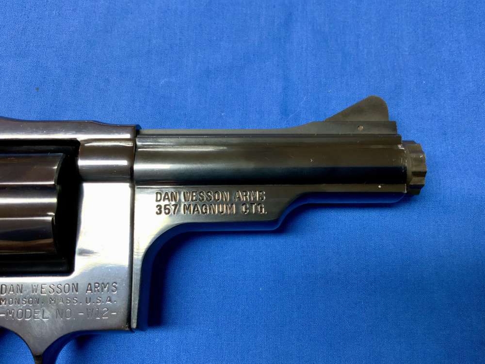 Dan Wesson W-12 4” Recessed 357Mag Blued 1970-71 mfg Used Clean -img-3