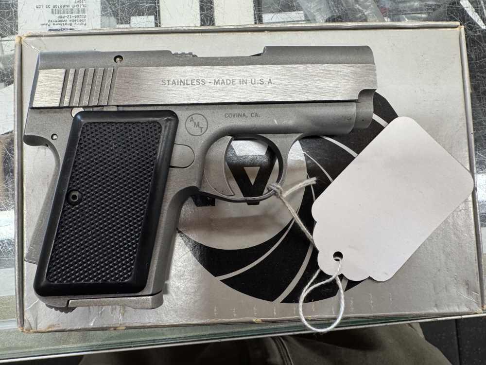 AMT BACK UP .380acp 9MM KURZ 2.5" BARREL W/ ORIGINAL BOX -img-2