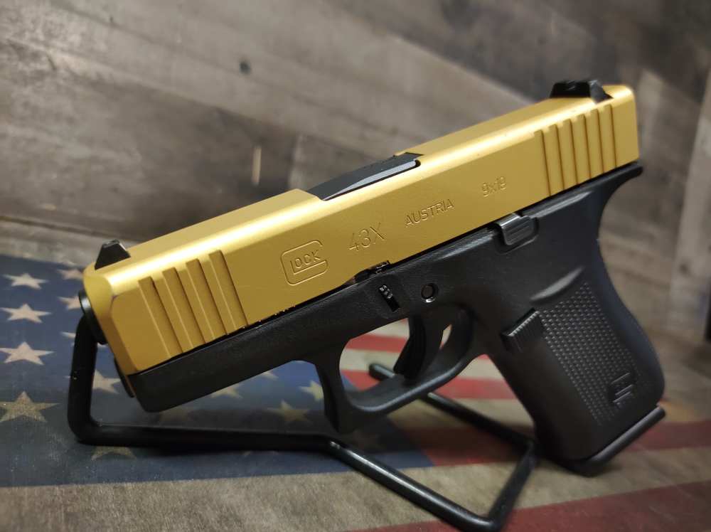 LOOK! APOLLO CUSTOMS GLOCK 43X 9mm Slim line 3.4"Brl w/Mag 10+1 PENNY NR-img-1