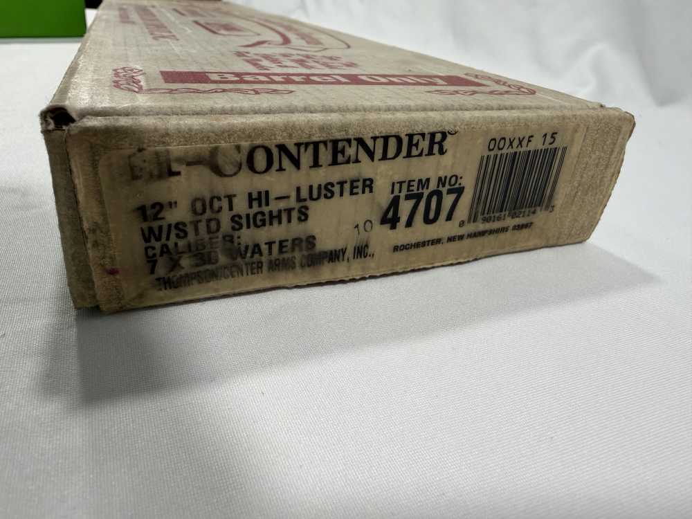 TC Contender Barrel 12" Octagon Hi-Luster w/STD Sights 7x30 Waters TCA -img-7