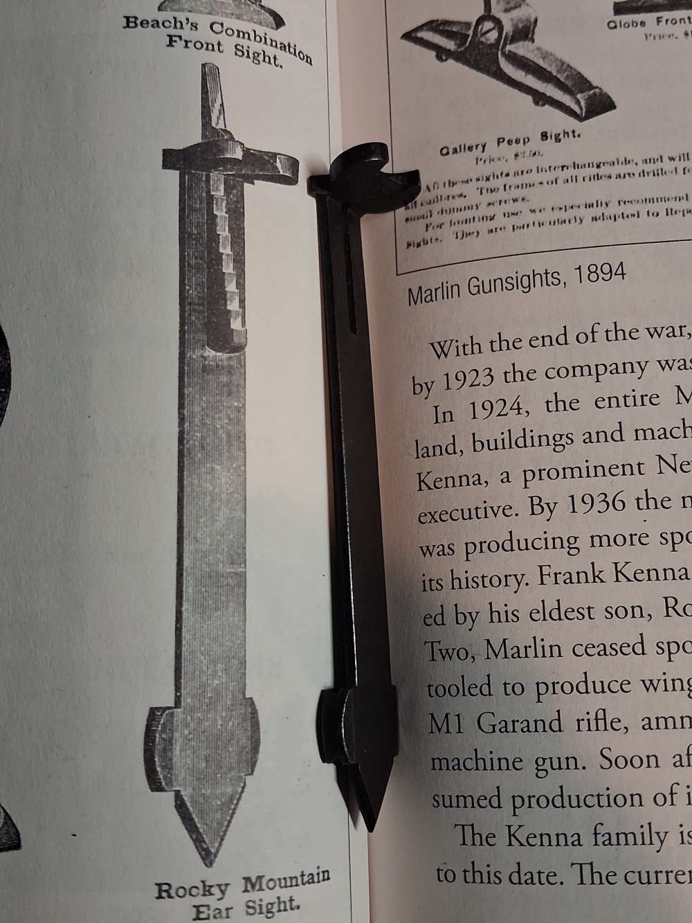 Marlin Rocky Mountain Buckhorn Rear Sight - 1881-1897 VERY RARE ORIGINAL-img-11