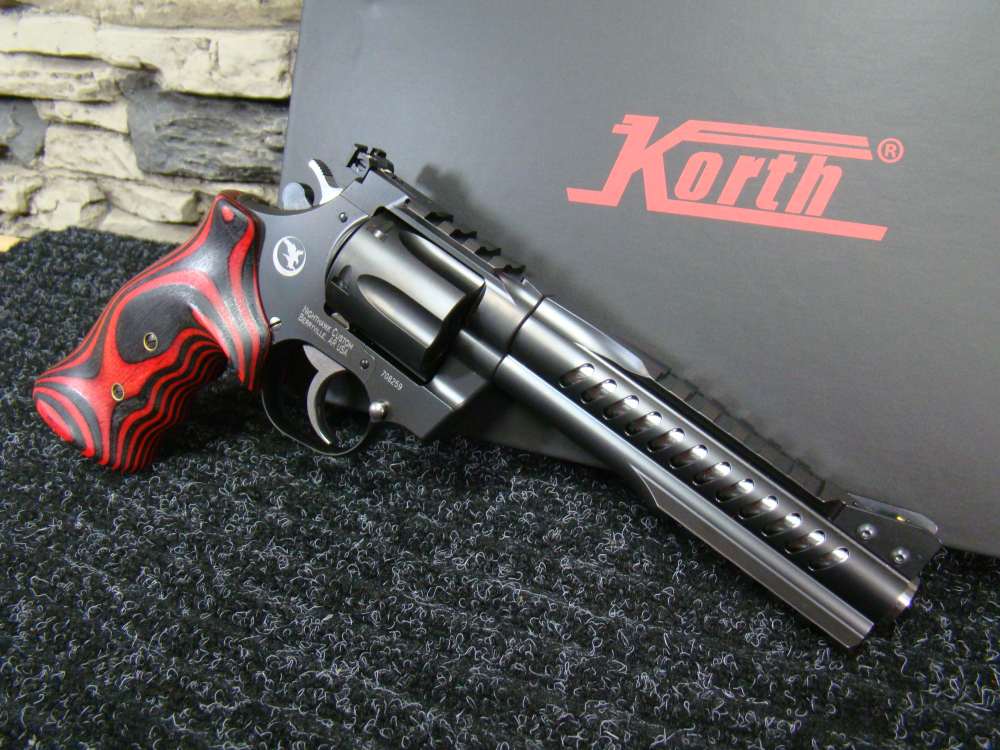 Korth Ranger 6" Nighthawk Custom .357 MAGNUM Revolver Red & Black Grip NEW!-img-2