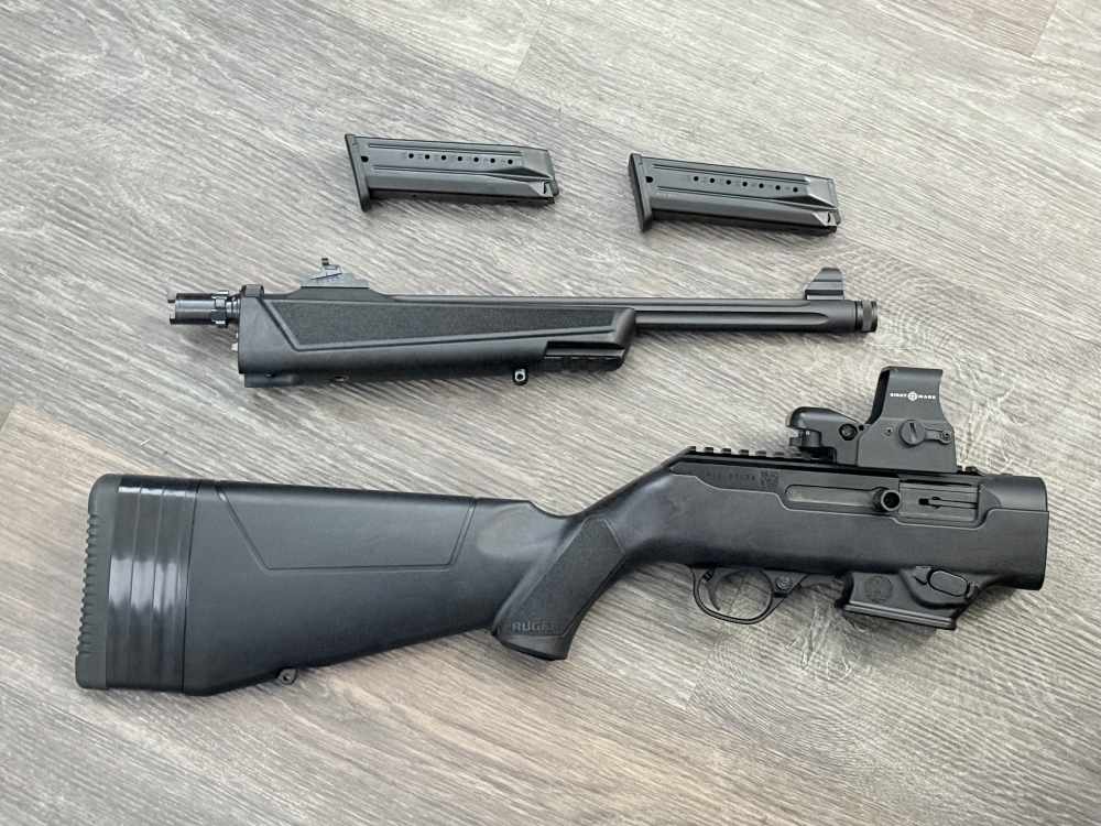 Ruger PC Carbine 9mm take-down threaded red dot sight-img-7