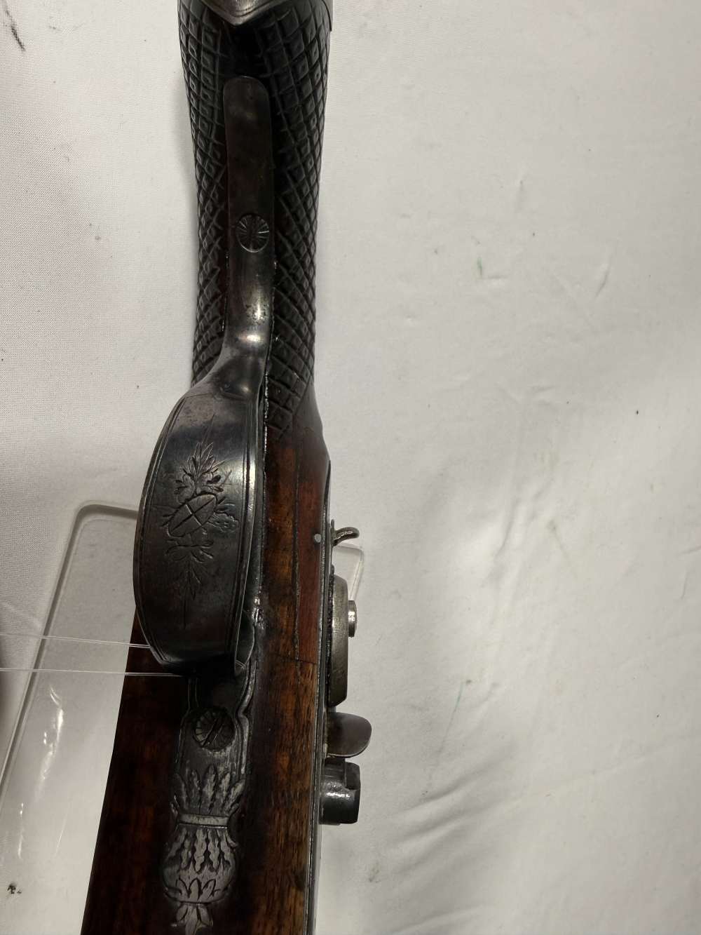 Innes Flintlock Pistol Cup Ball Vintage Black Powder-img-1