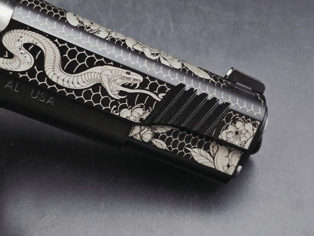The Serpent Engraved KIMBER 1911 Bundle 45ACP DK Customs Penny Auction-img-11